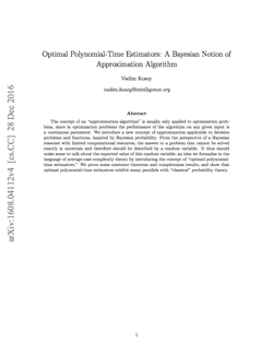 Optimal Polynomial-Time Estimators
