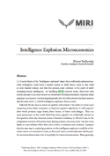Intelligence Explosion Microeconomics