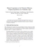 Robust Cooperation on the Prisoner's Dilemma: Program Equilibrium via Provability Logic