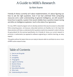 Guide to MIRI's Research