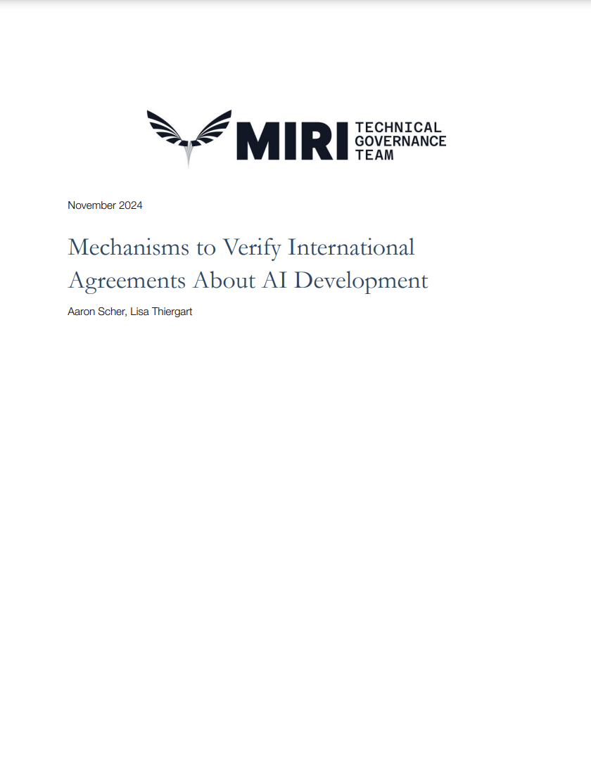 Mechanisms to Verify International Agreements About AI Development